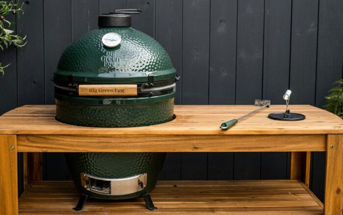 Big Green Egg Eucalyptus Table with Casters and Nest - Image 5