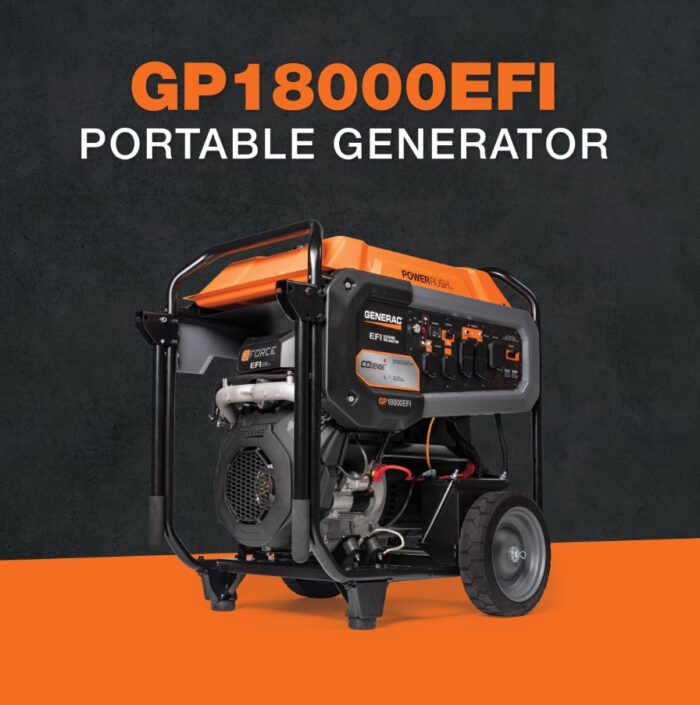 Generac GP18000EFI 18000W/22500W Generator 50 Amp Low THD CO Sense Gas Electric Start 8917 Manufacturer RFB