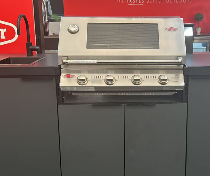 Beefeater Cabinex Outdoor Kitchen Includes S30000SS Series 4 Burner BBQ Head with stainless steel cooking tops, Fridge & Sink - Image 6