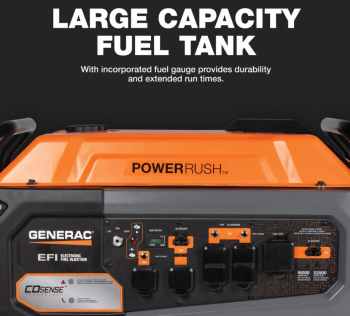 Generac GP18000EFI 18000W/22500W Generator 50 Amp Low THD CO Sense Gas Electric Start 8917 Manufacturer RFB
