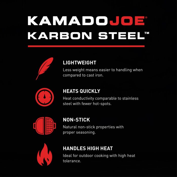 Kamado Joe Karbon Steel Carbon Steel Wok for Classic Joe & Big Joe Grills - Image 7