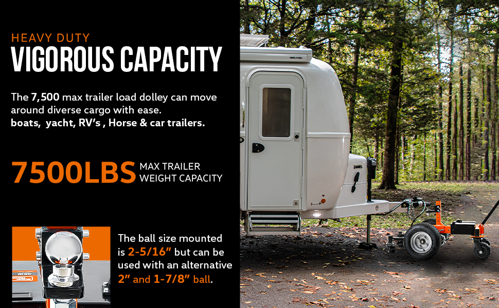 SuperHandy Trailer Dolly Electric Self-Propelled Super-Duty 7500LBS